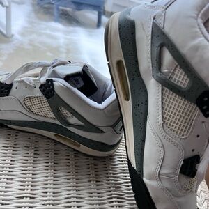 Air Jordan 4 White Cement Retro Sneakers – Size 8.5